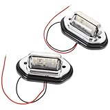Amosfun Luces LED de Navegación Impermeables 6 LED para Barco Yate, Señal de Popa Eléctrica 12-24v, Kit 2 Piezas para Embarcaciones Marinas y Pontones