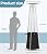 Pyramid Patio Heater, 48,000 BTU Outdoor Heaters for Patio Propane with Detachable Table, Detachable Wheels, Protective Cover for Outdoor Terrace Garden Poolside(Black)