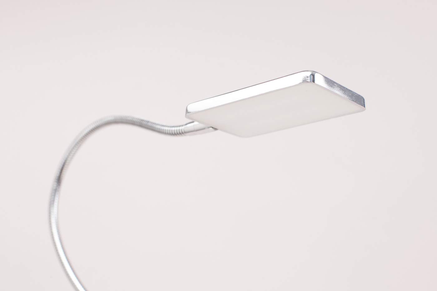 kalb Material für Möbel 4W LED Bettleuchte Leseleuchte Flexleuchte Nachttischlampe Bettlampe Leselampe, Auswahl:2er Set chrom