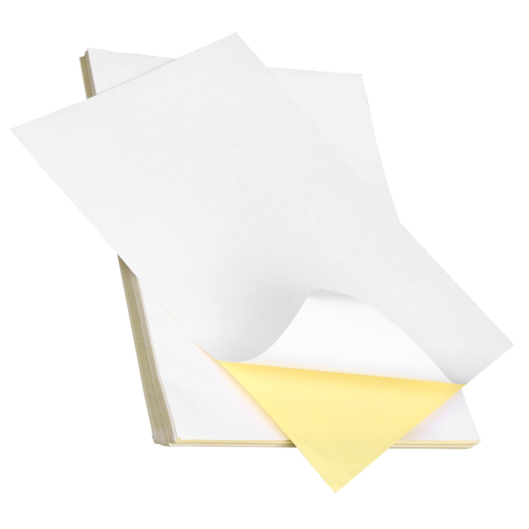 100 hojas Papel Adhesivo Mate para Imprimir Etiquetas Autoadhesivas Compatibles con Impresoras de Inyección para Calcomanías Personalizadas y Notas Decorativas
