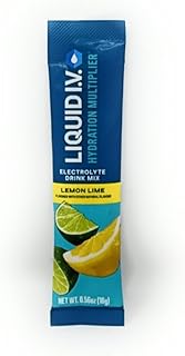 Liquid I.V. Hydration Multiplier - Lemon Lime Liquid IV - 50 Pack - Electrolyte Drink Mix for Rapid Hydration - Suitable for Travel and Outdoor Activities - Liquid IV Supplement