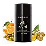 Each & Every All Natural Aluminum Free Deodorant for Men and Women, Cruelty Free Vegan Deodorant with Essential Oils, Non-Toxic, Paraben Free, Cardamom & Ginger, 2.5 Oz.