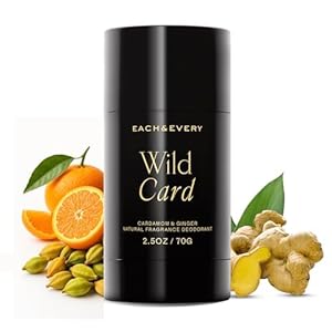 Each & Every All Natural Deodorant for Men & Women – Sensitive Skin, Vegan, Baking Soda & Aluminum-Free Deodorant – Clean Long Lasting Odor Control – Cardamom & Ginger Natural Fragrance, 2.5oz