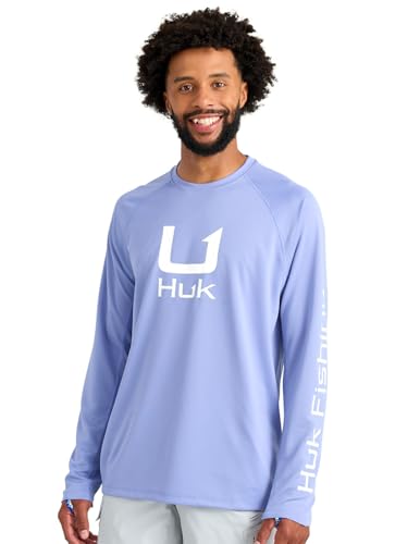 HUK Men's Icon Crew, Long-Sleeve Performance Fishing Shirt