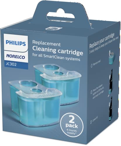 Philips Norelco Cleaning Cartridges for SmartClean System, 2 Count, JC302/52