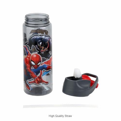 Image of SKi Homeware GLIDE Sipper Bottles Combo| 800 ML+650 ML | for School, Sports | Teens and Kids | set of 2 bottles | Leakproof, Pop-up Sipper with Handle| Character Merchandise | Spiderman