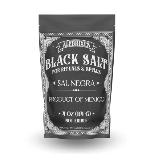 Alebrixes - Black Salt 4 Oz (114 g) | Black Salt For Protection Rituals - Sal Negra para Rituales de...