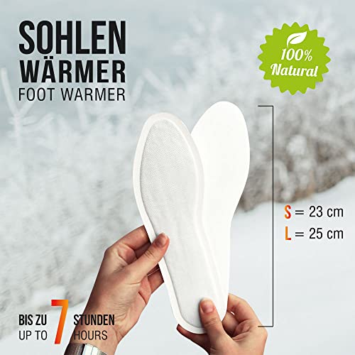 HELLO HEAT Warm Pack 5 Pairs of Sole Warmers in Size S (36-40) or L (41-45) I Shoe Heater with 7H Heat Duration I Instant Warming Insole (Heat Sole) I Foot Warmer for Shoes, Ski Shoes & Boots - Image 3