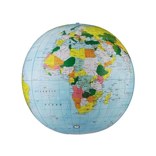 Replogle Globes Inflatable Political Globe, Light Blue Ocean, 16-Inch Diameter
