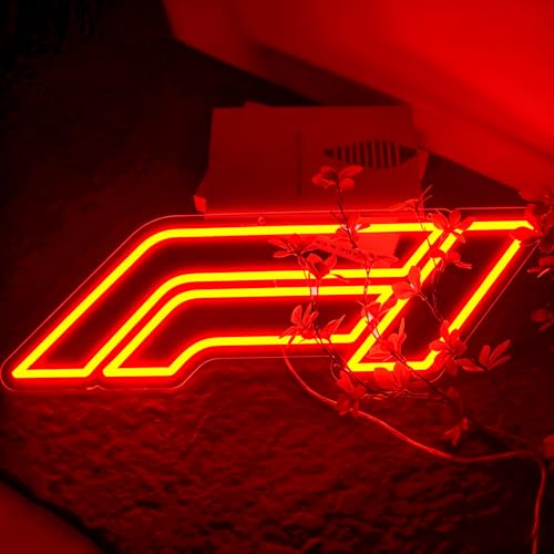 Image of Large Racing Neon LED Sign for Man Cave, Bar, Garage, Wall Decor, Sports Theme, 7.3 x 23.6 Inch
