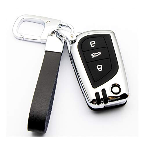 スマートキーケース ホンダ ホンダに適用 ホンダキーケース キーチェーン ファッションでラグジュアリーTPU製の軽いシリカゲルキーホルダー 防塵 耐衝撃 スクラッチ防止 カーリモコンキーホルダー カーリモコン飾り保護付属品 VEZEL CR-V XR-V