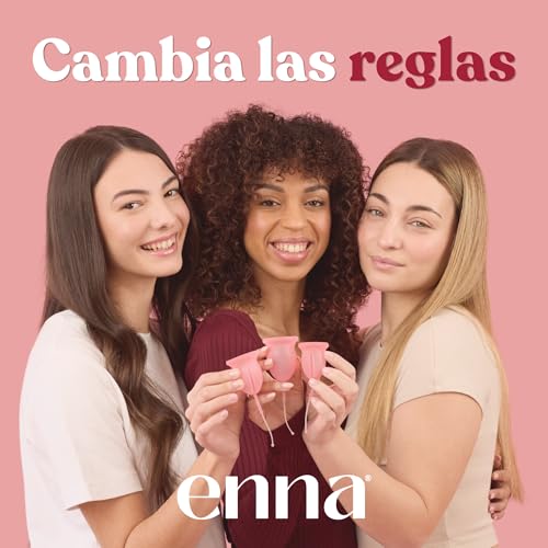 Miniatura 8 de Enna Cycle - 2 Copas Menstruales Y Caja Esterilizadora, Salmón, Talla L