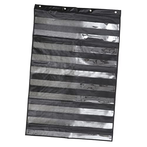 Housoutil 1Pc Transparent Hanging Pocket Chart Storage Organizer for Classroom Home and Office Wall Pocket for Teaching Organizing and Learning Activities