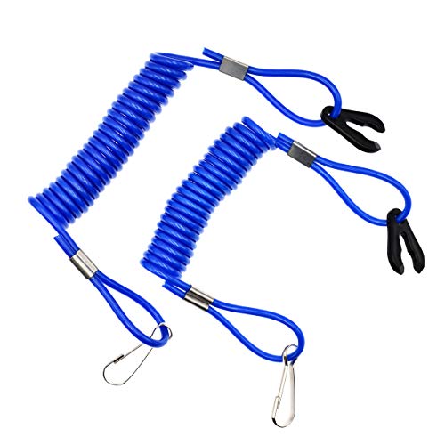 Riyitauto 2pcs Outboard Engine Ignition Emergency PWC Jet Ski WaveRunner Key Lanyard Stop Kill Switch Safety for Yamaha