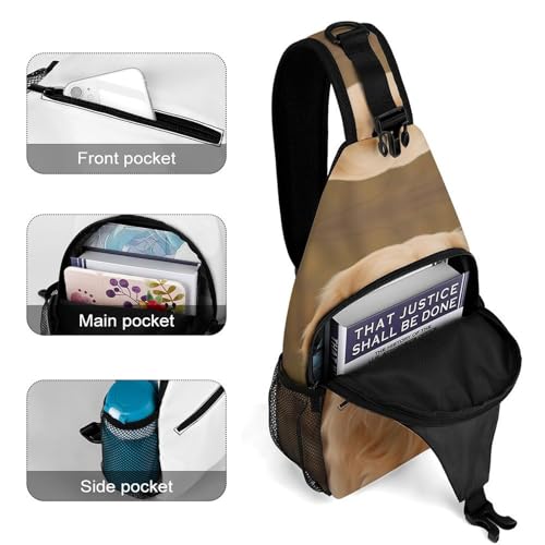 Mochila tipo sling bag blanca para senderismo y uso casual miniatura 4