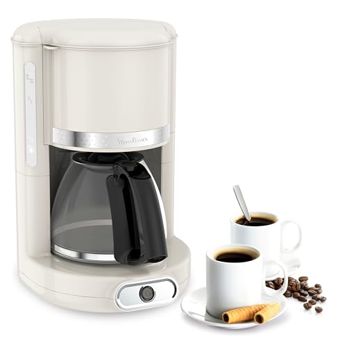 Moulinex Cafetera filtro Soleil FG381A - Cafetera de filtro vintage de 1000 W, capacidad de 1,25 L...