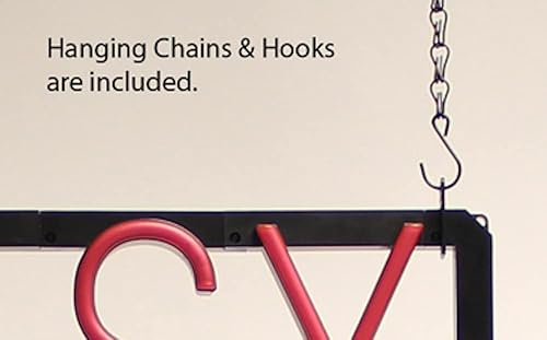 Miniatura 3 de SpellBrite Letrero de cortes de cabello  Aspecto neón de cortes de cabello, luz LED roja, 31.6 x 6.3 pulgadas