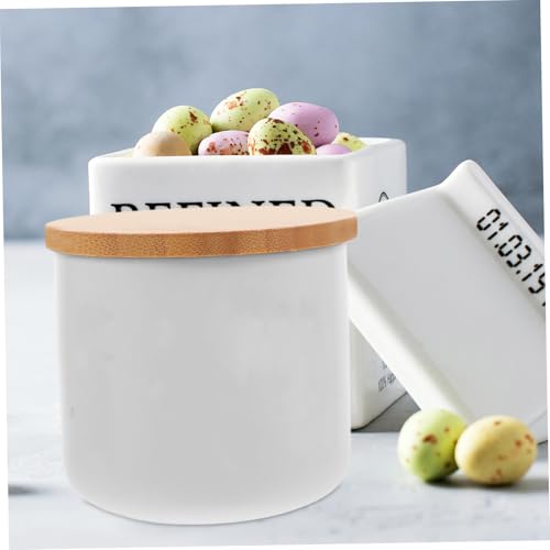 Tarro Cerámico Hermético para Café con Tapa de Madera miniatura 7