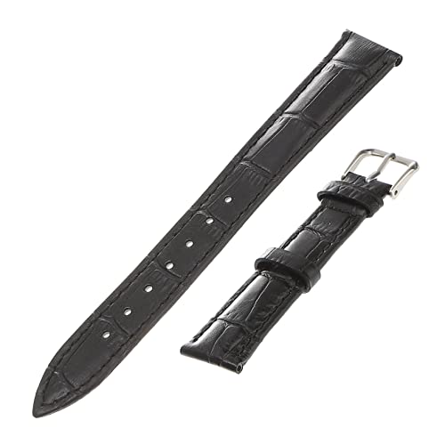 CALLARON 1 Pc correa de cuero cierre de pulsera correas de reloj de reemplazo extensor de pulsera de oro equipo hebilla watches reloj de pulsera suministros de correa de reloj Black