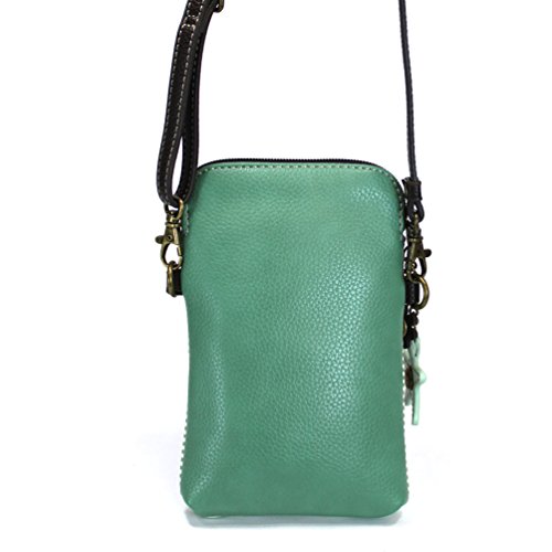 Image of CHALA Ocean Collection Cell Phone Crossbody Purse-Women PU Leather /Canvas Multicolor Handbag with Adjustable Strap