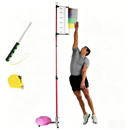 Probador de salto vertical, entrenador de salto ajustable de 4 a 11 pies, dispositivo de ejercicio de altura de pie para gimnasio, escuela, entrenamiento de salto vertical