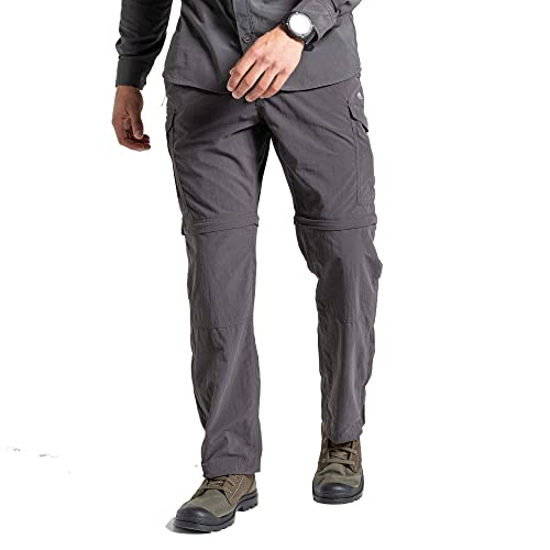 Craghoppers NosiLife Men's Convertible Walking Trousers, grey, 38S / 29L