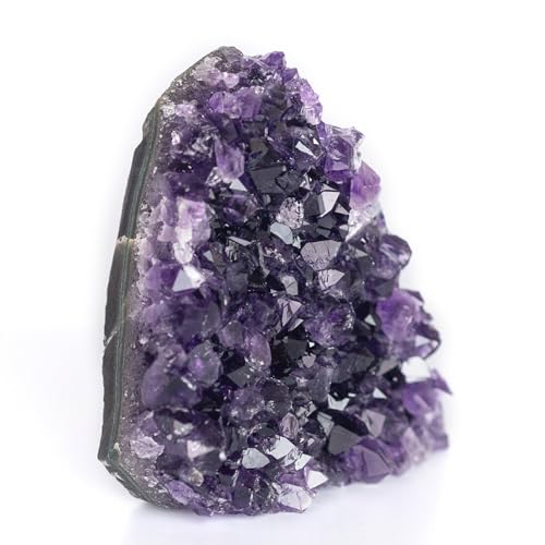 Deep Purple Project Améthyste Cristal Rock 1/2 à 0,5 kg Gappes brutes de géode de quartz d'Uruguay, 1.5 to 2 Lb, Pierre