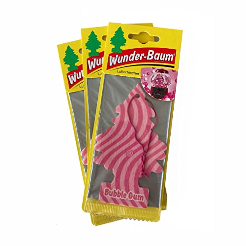 Wunderbaum Lufterfrischer, Bubble Gum, 3 Stück