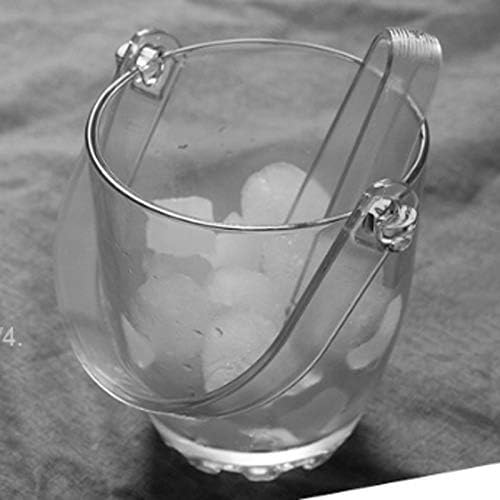 Glass Ice Bucket Wine Barrel Wine Cooler Hotel Bar Club Ice Bucket Tongs Lead-Free Glassware (Color : Style 2) (Style 1)