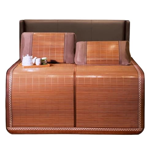 CHUNXVLI Alfombrilla De Enfriamiento Estera para Dormir De Verano, Almohadilla Refrescante Bambú, Colchoneta Plegable Doble Cara para Uso En Dormitorio para Dormitorio(1.5 * 2M/59 * 78in)