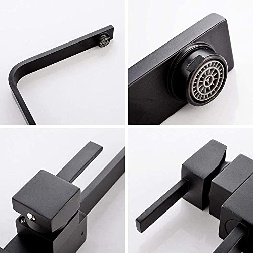 Robinet cuisine laiton noir orientable pour optimiser l'évier double