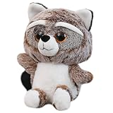 KNBMCAV Peluche Raton Laveur Peluche,Cartoon Jouet en Peluche,Animals Coussin...