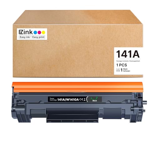 E-Z Ink 141A Black Toner Cartridge 1-Pack High Yield with Chip Replacement for HP 141A W1410A 141X W1410X Toner Cateridge Compatible with HP LaserJet