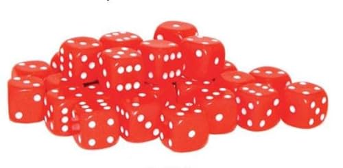 30x D6 Dice Set | 10mm Classic (Red)