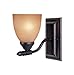 Designers Fountain 94001-ORB Apollo Collection 1-Light Wall Sconce, Oil Rubbed Bronze Finish with Amber Sandstone Glass Shade