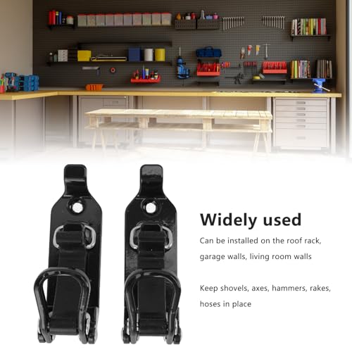 Schaufelhalterung für Dachträger, 2 Stück Robuste Metall-Gummi-Klemme, Wandmontage-Set, Schnellspanner-Axthalter-Montageset, Wandmontagehalterungen für LKW, Boot,