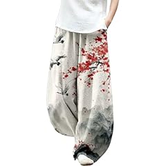 Japanese Ink Painting Cargo Pants Women