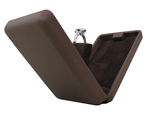 Noble Pop the Question Boîte à bague de fiançailles plate et fine pour demande en mariage ou occasion spéciale avec élément surprise, taille unique, cuir...