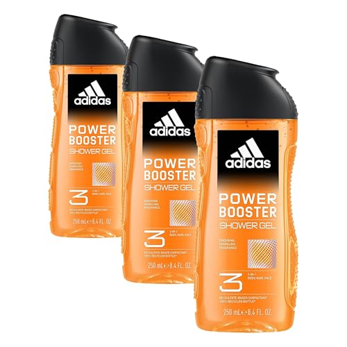 Adidas - Gel Douche - Power Booster - 250 ML (Lot de 3)