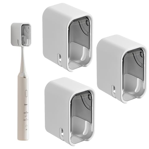 La Mejor Recopilación de Portacepillos los mejores 5. 43 AGTOWM Porta Cepillo de Dientes para Baño Pared - 3 Piezas con Ventilación, Funda Impermeable, Sin Perforación, Protector y Organizador de Cepillos de Dientes para Baño y...