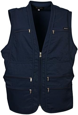 Men's 9 Pockets Work Utility Vest Military Photo Safari Travel Vest Workwear Jacket