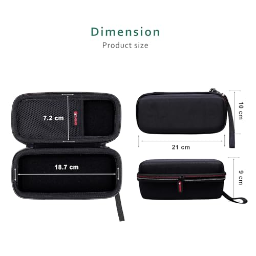 XANAD Hart Reise Tragen Tasche für JBL Tuner 2 Tuner 3 / Flip Essential 2 /Flip 7 /Flip6 / 5 Bluetooth Box Wasserdichter portabler Lautsprecher - Schutz Hülle (Schwarz)