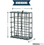 MEKKAPRO Suet Nourriture pour pendentif extérieur avec chaîne métallique, porte-sucettes à capacité unique, aliment pour oiseaux Cage de suète recommandé, nourrisson d'oiseaux de suette idéal pour les oiseaux à clin d'œil, les pics, les nuthaches (simple)