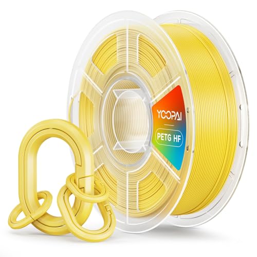 PETG HF Yellow 30-600mm/s Rapid Printing | Low Stringing High Toughness Odorless Smooth Flow 1KG (2.2lbs) High Speed 3D Printer Filament 1.75mm