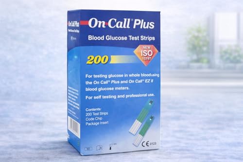 Image of On Call Plus Blood Glucose Test Strips 200 Strips Glucometer Strip