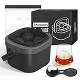 Mooues Clear Ice Ball Maker Mold, Whiskey Ice Cube Tray, 2.4 Inch Large Round Ice Molds for Cocktails Whisky Bourbon Liquor, Best Dad Ever Gifts for New Dad Husband Men who Have Everything