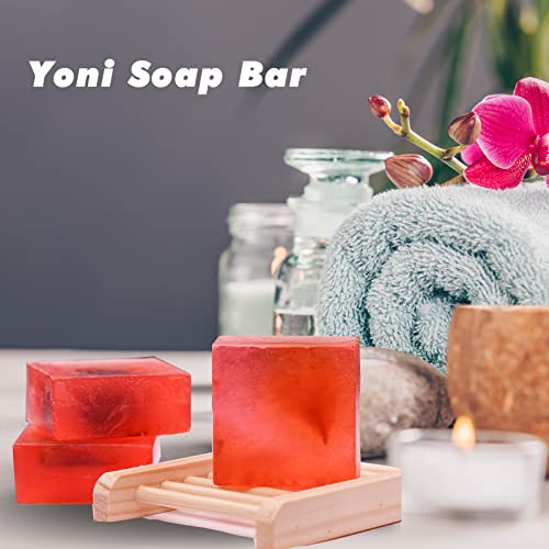 Vickoneer 3 Packs Yoni Soap Bars For Women Wash, Organic Handmade Bar Feminine Natural Vaginal Wash Vaginial Deodorants, Ph Balance, Remove Odor - Care Rose 2.82 Oz, Red #TOP6