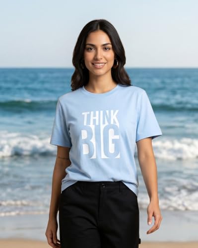 Image of Nobero Women's Graphic Printed T-Shirt | Regular Fit 180 GSM Cotton Tee for Women | Comfortable Round Neck Casual Wear