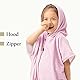 HOMELEVEL Kinder und Baby Frottee Badeponcho - Poncho Handtuch für Strand Schwimmbad - Surfponcho mit Kapuze und Reißverschluss für Mädchen