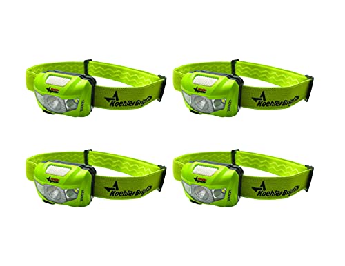 Bright Star Vision Rechargeable LED Headlamp 4Pack Intrinsically Safe MultiMode Lighting IPX4 WaterResistant USB Rechargeable with Fast Charging (200521)